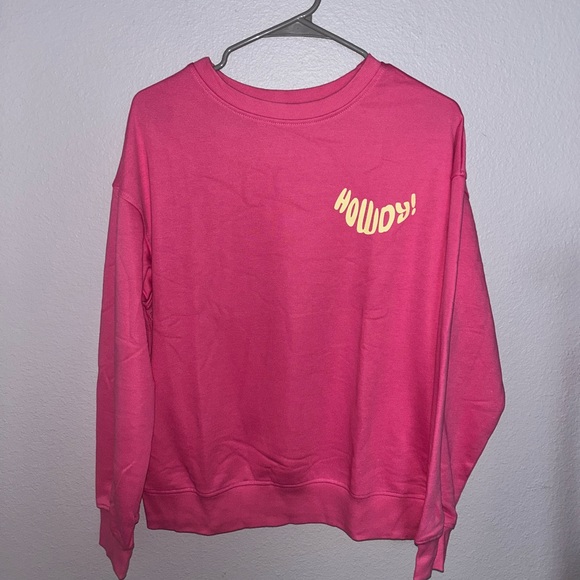 Howdy Hot Pink Cowgirl Western Crewneck - Picture 5 of 9